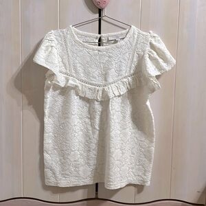 LOFT -Lace ruffle top
